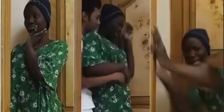 Video of a Saudi Arabian man ha.rass!ng a Ghanaian woman at home leaks