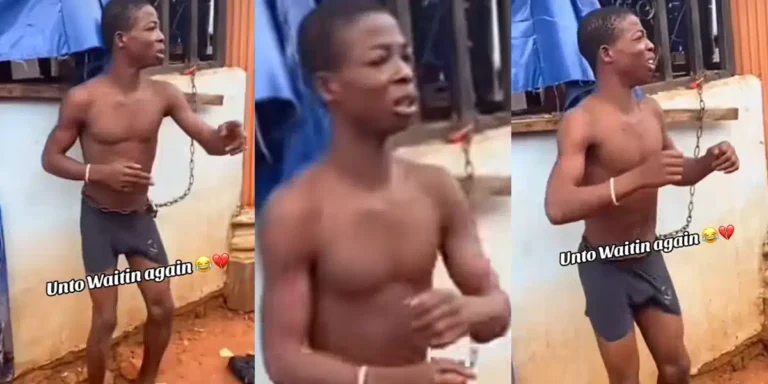 Thief Caught and Forced to Dance to hit songs while Chained to burglary in viral video