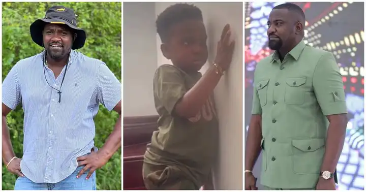 John Dumelo’s Son Prefers Farming Over School, Shows Off Foreign Accent in Cute Exchange with Dad