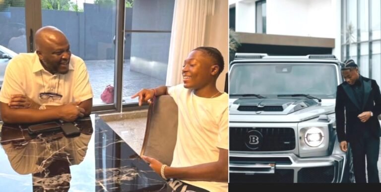 “You’re trying your best to take my title away from me so soon” – Ibrahim Mahama Tells Son As He Styles Up