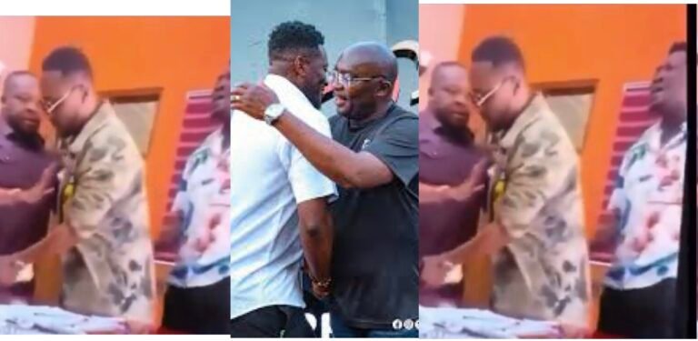 Video; Asamoah Gyan Nearly Slap.s Sammy Awuku’s In-Law Over $5 Million Scandal